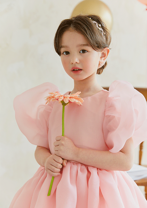 바비 드레스 (아이보리/핑크)